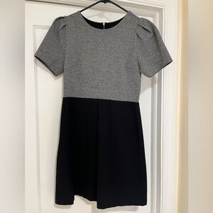 LOFT Gray and Black Mini Dress